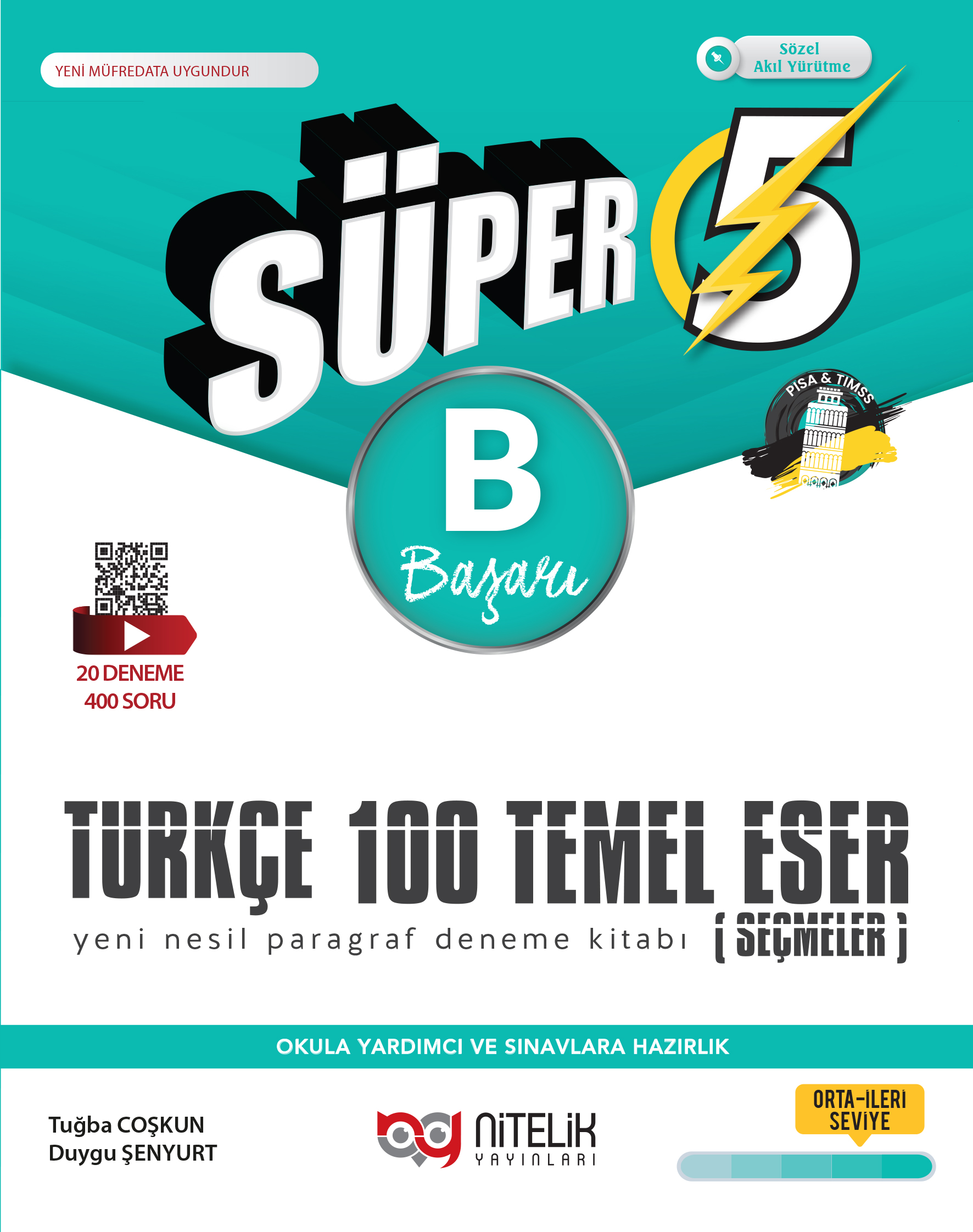 Süper 5 Başarı Türkçe 100 Temel Eser kapak görseli